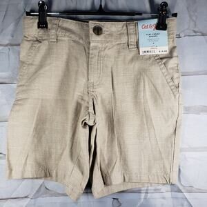 NWT Boys Cat & Jack Falt Front Khaki Shorts size 6